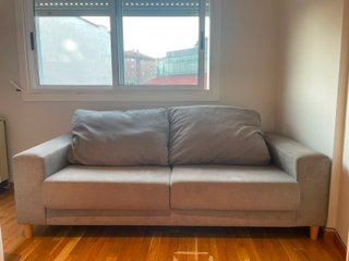 Sofá 3 plazas gris topo
