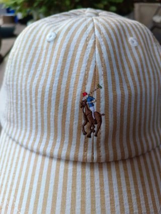 Gorra Polo Ralph Lauren Rayas Beige/Blanco