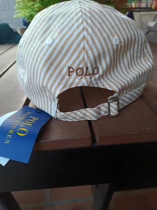 Gorra Polo Ralph Lauren Rayas Beige/Blanco