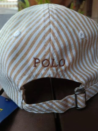 Gorra Polo Ralph Lauren Rayas Beige/Blanco