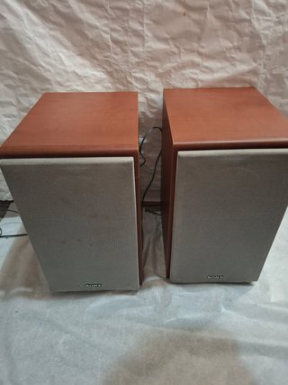 Altavoces Sony Marrones y Negros
