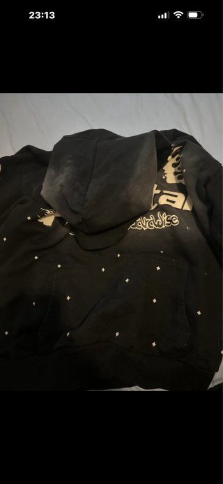 Sudadera Hellstar Negra con Diseño de Llamas
