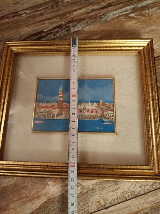 Quadretto dipinto a mano Venezia 1985
