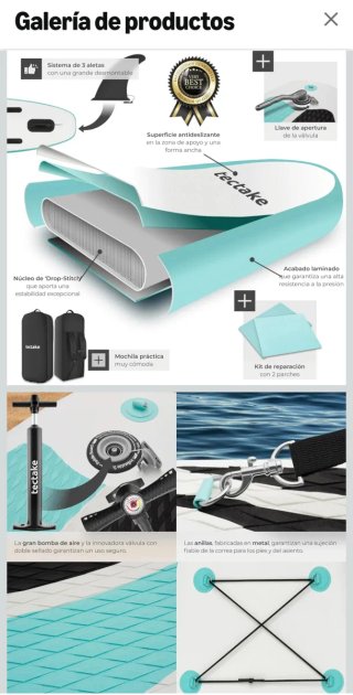 Tabla Paddle Surf TecTake