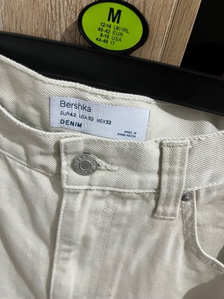 Pantalón Patchwork Beige y Blanco