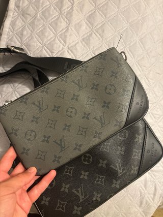 Tracolla Louis Vuitton Monogram Grigio Nero