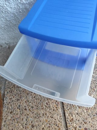 Cajonera de plástico dos cajones con ruedas