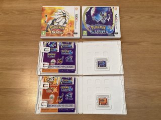 Pokémon Sol + Pokémon Luna Nintendo 3DS completos