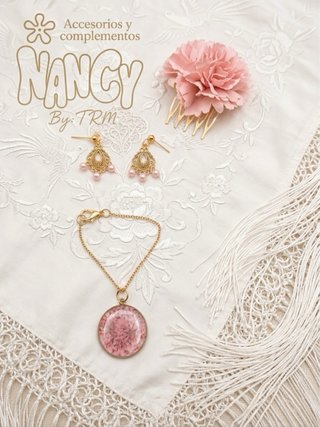 Conjunto Flamenca Nancy: Pendientes,peineta y coll