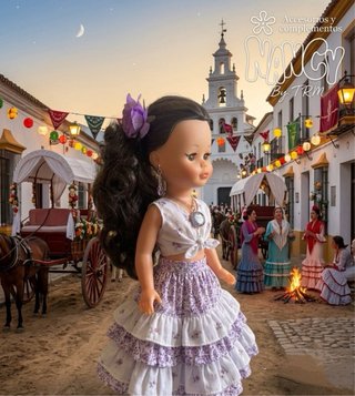 Conjunto Flamenca Nancy: Pendientes,peineta y coll