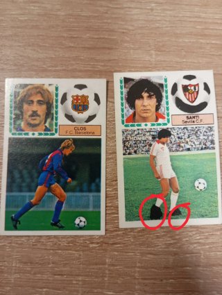 Lote 2 cromos ÚNICOS con error Liga 83-84