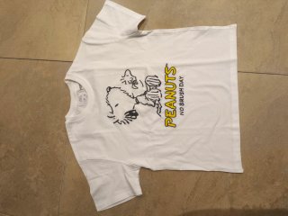 Lote 2 camisetas 7 años Peanuts y Scooby Doo