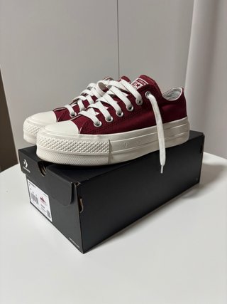 Converse plataforma mujer rojo/blanco