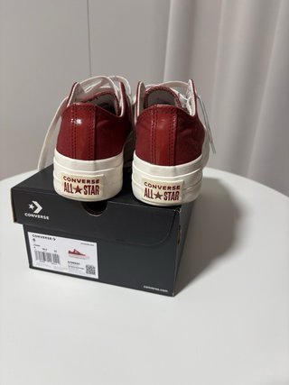 Converse plataforma mujer rojo/blanco