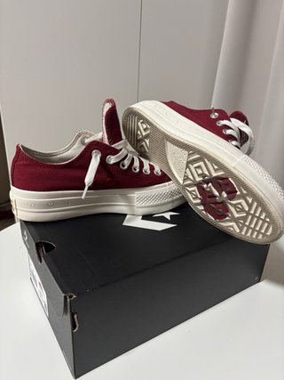 Converse plataforma mujer rojo/blanco