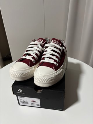 Converse plataforma mujer rojo/blanco
