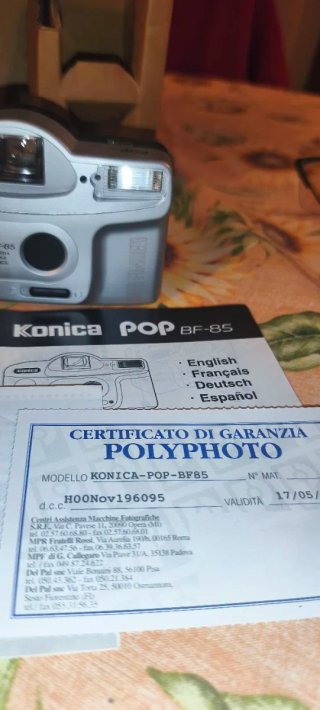 Konica POP BF-85 Fotocamera Vintage Completa Scato