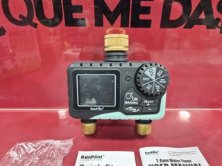 Programador de Riego RainPoint 2-Zone Water Timer.