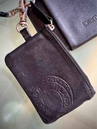 DSQUARED2 CARTERA DE VAQUEROS PIEL NEGRA HOMBRE