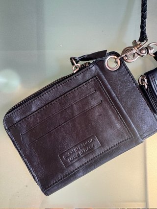 DSQUARED2 CARTERA DE VAQUEROS PIEL NEGRA HOMBRE