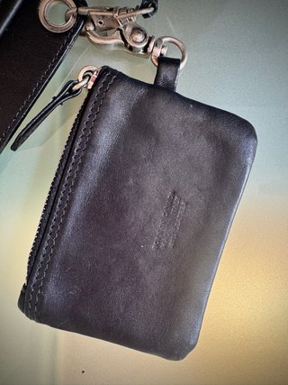 DSQUARED2 CARTERA DE VAQUEROS PIEL NEGRA HOMBRE