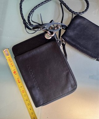 DSQUARED2 CARTERA DE VAQUEROS PIEL NEGRA HOMBRE
