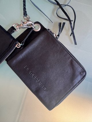 DSQUARED2 CARTERA DE VAQUEROS PIEL NEGRA HOMBRE