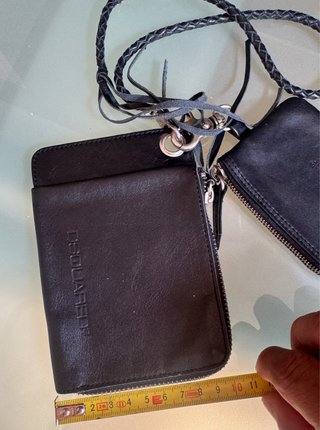 DSQUARED2 CARTERA DE VAQUEROS PIEL NEGRA HOMBRE
