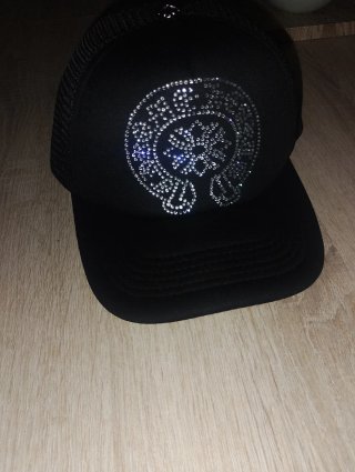 Gorra Chrome Hearts Negra Diamantes