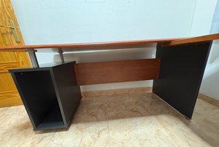 Escritorio madera con auxiliar