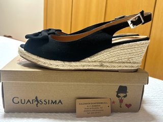 Alpargatas Guapissima Negras con Lazo