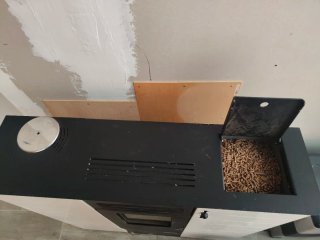 Estufa pasillera de pellet canalizable