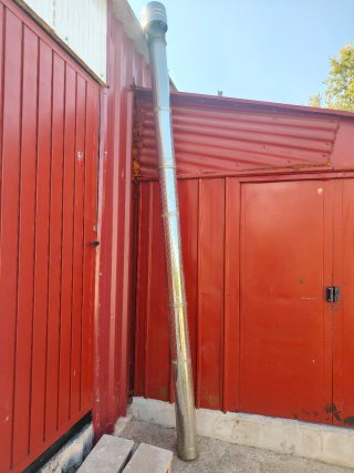 Estufa pasillera de pellet canalizable
