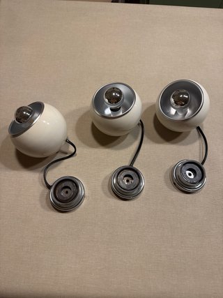 Set 3 Lampade applique Space Age Vintage Anni '60