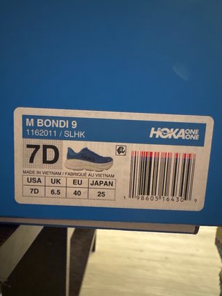 Hoka Bondi 9 Mujer Azul/Blanco Talla 40EU