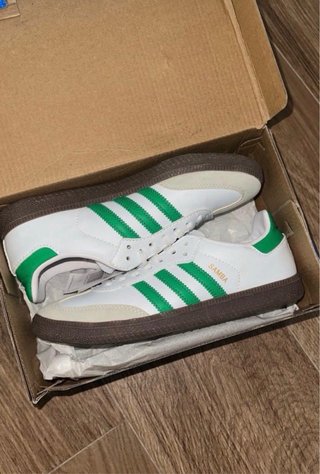 Zapatillas Adidas Samba Blancas y Verdes