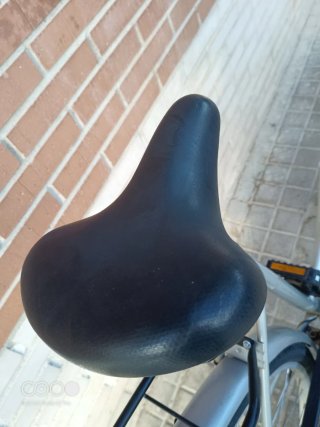 Bicicleta plateada urbana