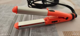 Plancha BaByliss Naranja y Plateada