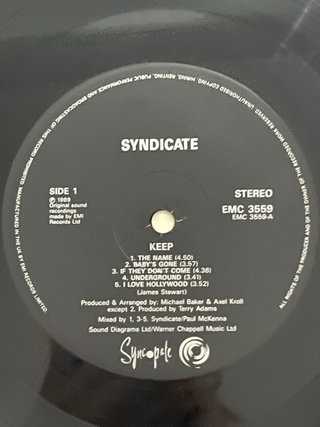 Syndicate - Keep LP 1989 (New age, Pop)