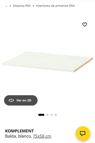 Balda para interior armario Pax Ikea