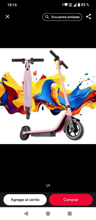 Patinete eléctrico niña rosa LP65 precintado
