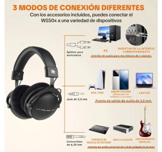 Auriculares Waves 550 Pro Negro