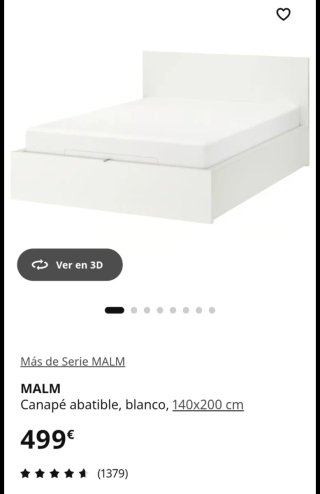 Canapé de matrimonio blanco