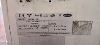 Aire Acondicionado Carrier 3500 Frigorías