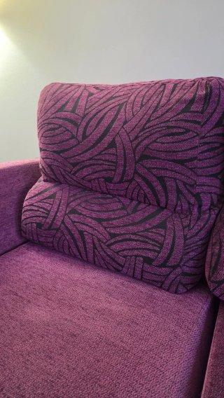 Sofá chaise longue morado/violeta – 4 plazas