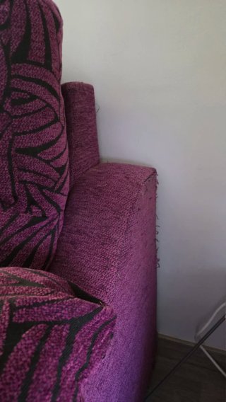 Sofá chaise longue morado/violeta – 4 plazas