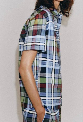 Camisa Zara cuadros mujer algodón