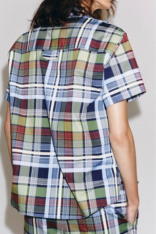 Camisa Zara cuadros mujer algodón