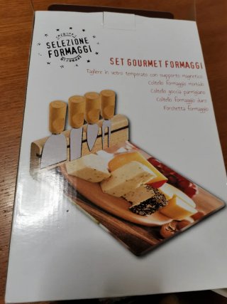 Set Formaggi Gourmet Tagliere Vetro