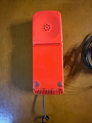 Teléfono fijo TELYCO rojo vintage